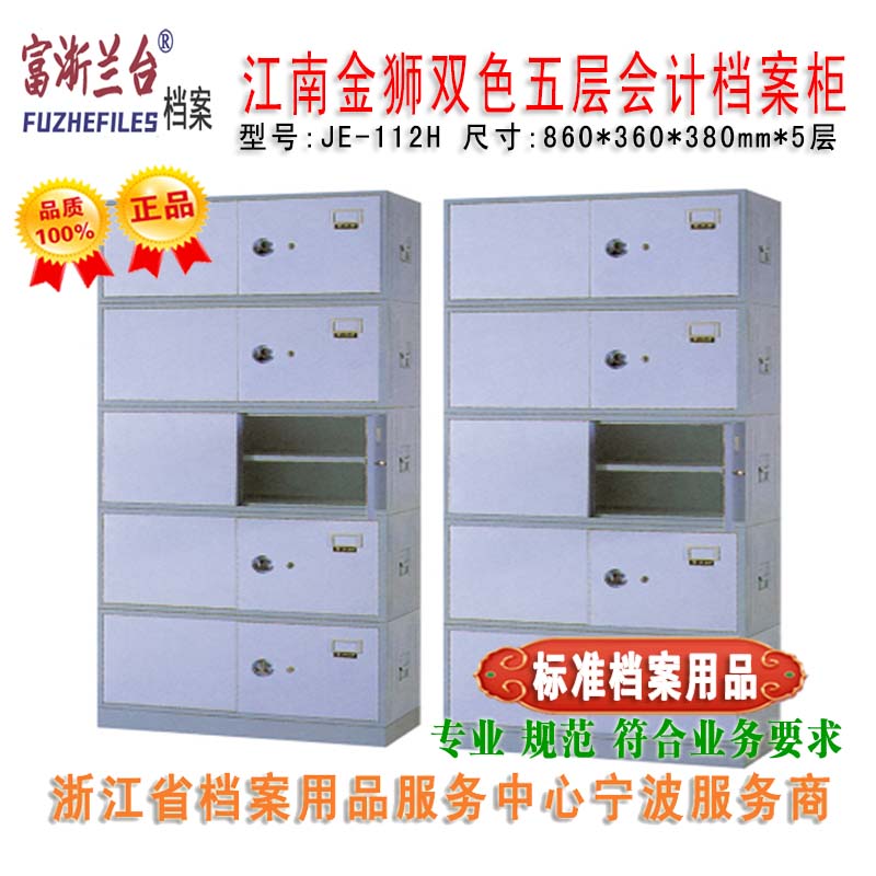 江南金狮双色五层会计档案柜